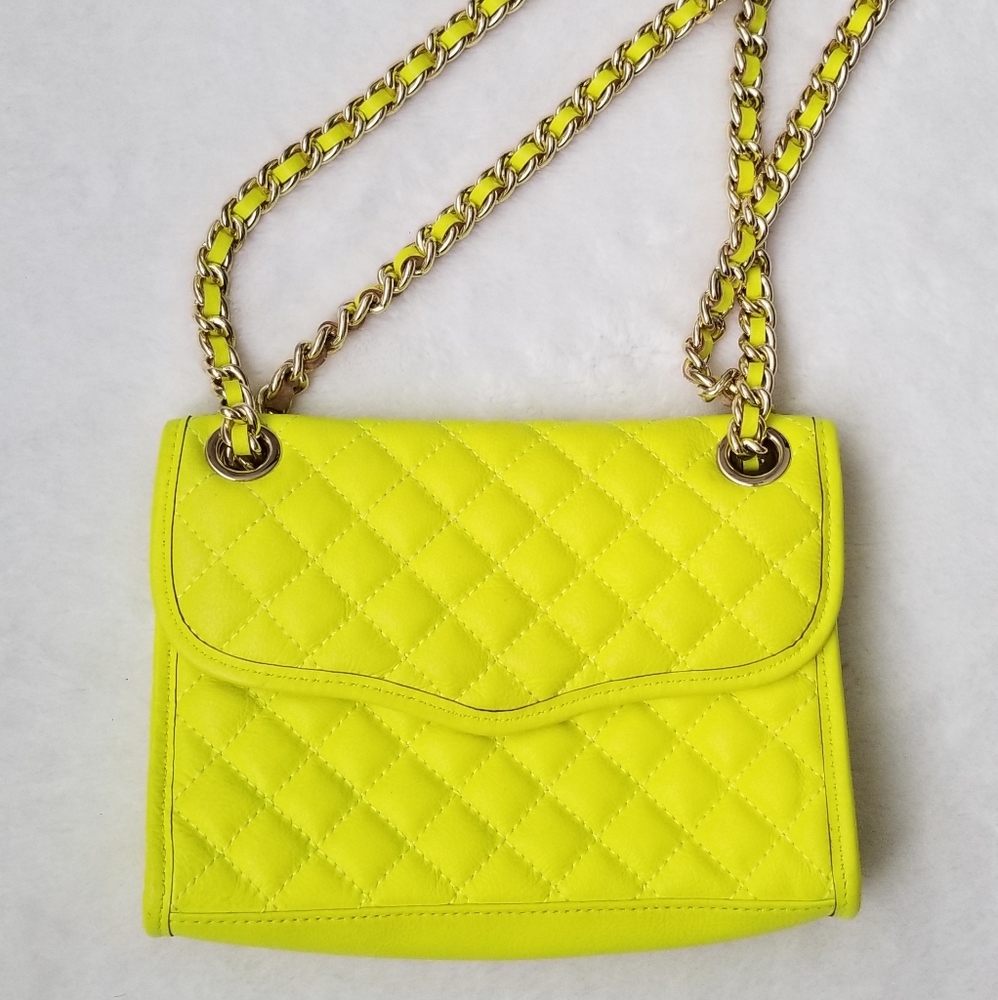 Rebecca Minkoff Quilted Affair in Neon Yellow